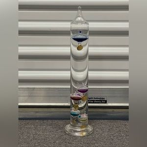 Galileo Liquid Glass Thermometer‎ With Floating Glass Gauge's 13”